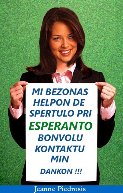 Kiu sperta Esperanto-uzanto bonvolas helpi ŝin ?