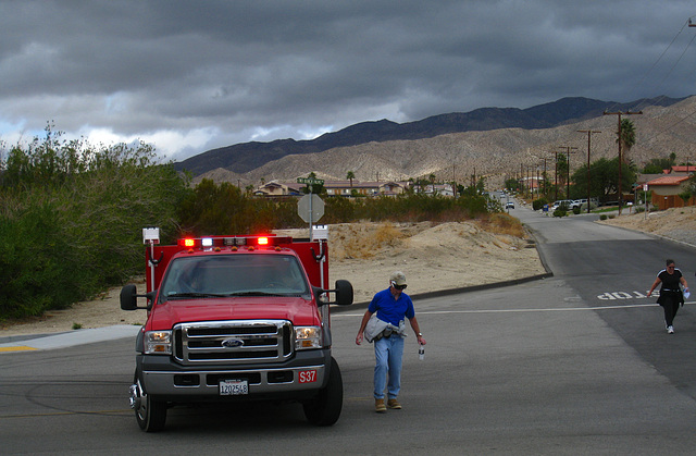 Volunteer Firefighters Assisting On The Mayor's Walk On The San Andreas Fault (6134)