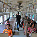 Inside the rail car