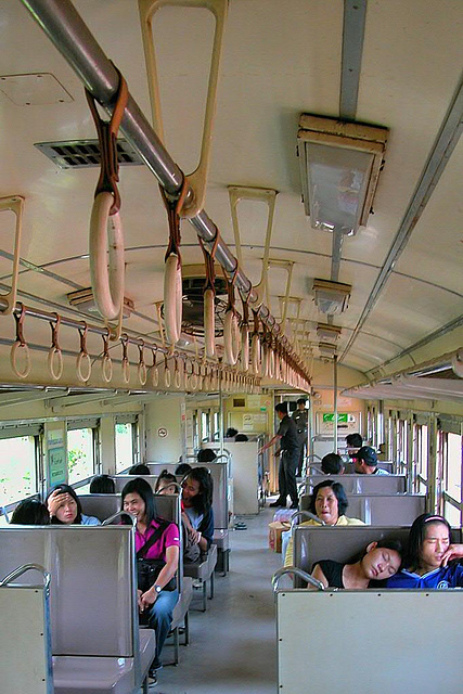 Inside the train coach
