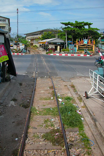 Railway going on down into the town