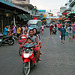 Moped traffic through the market street