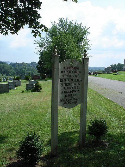 Cimetière de Hilltop's cemetery / Mendham, New-Jersey (NJ). USA - 21 juillet 2010.