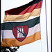 Deutschlandflagge und Hamburger Gartenflagge