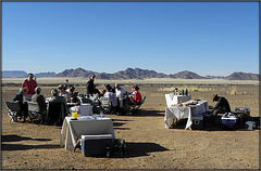 P'tit déj dans le désert du Namib