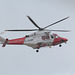 AgustaWestland AW139 Coastguard helicopter (G-CGWB) at Weymouth Beach.