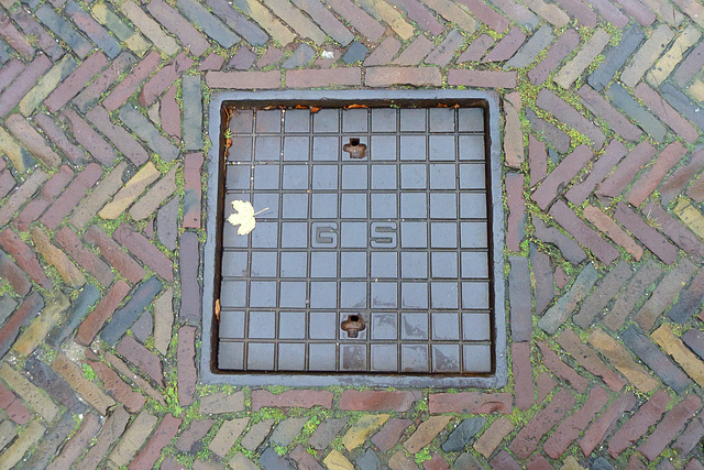 "G S" Manhole cover