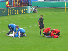 DFB Pokal 2010/2011 1. Runde CFC vs. FC St. Pauli - hier wird sich nichts geschenkt.
