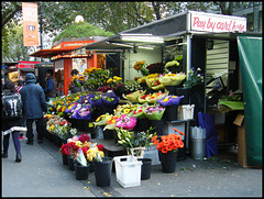 London flower stall