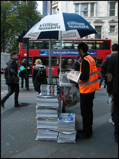 London news vendor