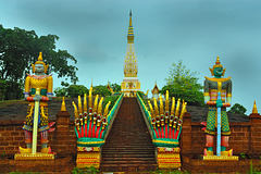 Nāga steps to Phra That Satcha in Tha Li