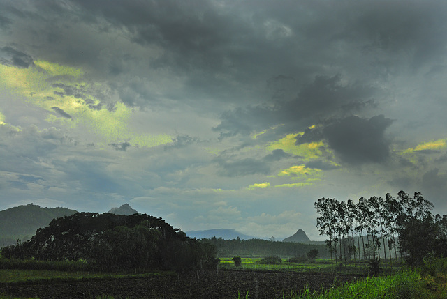 Landscape after thunderstorm