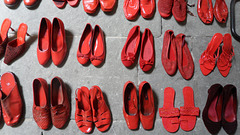 Red Shoe Installation in Florence