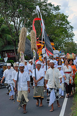 Procession on the highway