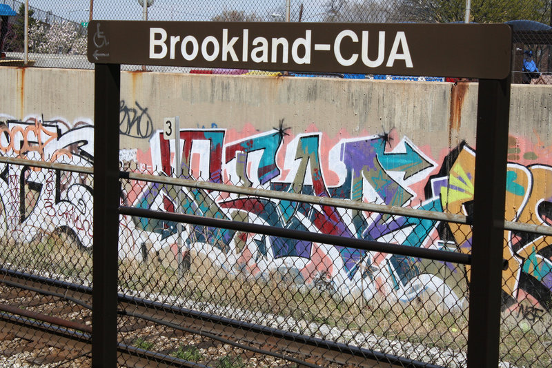 45.GraffitiTagging.WMATA.BrooklandCUA.NE.WDC.6April2011