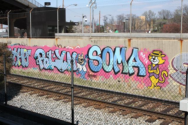 54.GraffitiTagging.WMATA.BrooklandCUA.NE.WDC.6April2011