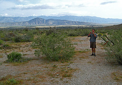 Kirk on the trail to Maidenhair Falls in Anza-Borrego (1626)