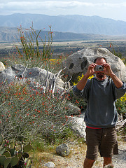 Kirk on the trail to Maidenhair Falls in Anza-Borrego (1635)