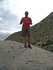 Kirk on the trail to Maidenhair Falls in Anza-Borrego (1640)