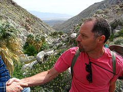 Kirk on the trail to Maidenhair Falls in Anza-Borrego (1650)