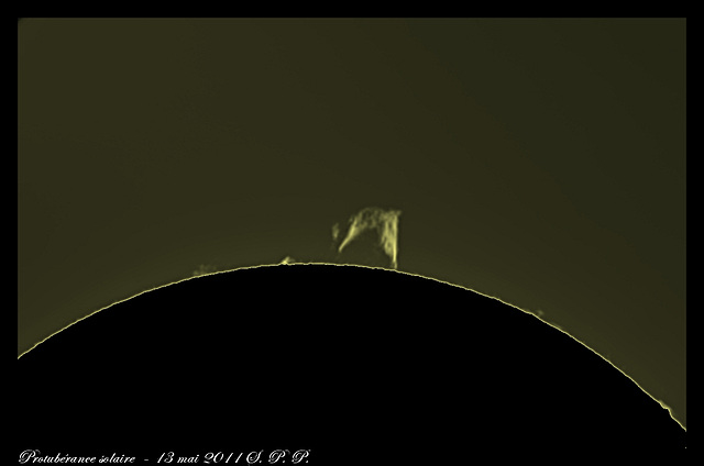 Protubérance solaire 13 mai 2011 Vid46