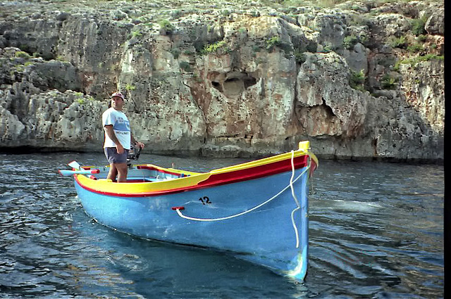 Malta Blue Caves visit 1997