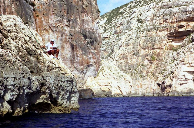 Malta Blue Caves visit 1997