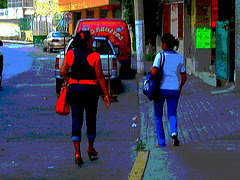 Acapulco, Guerrero. Mexique /  9 février 2011. - BD aux couleurs ravivées et postérisées