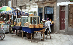 Bread vendor, Kashgar