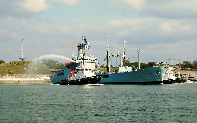 RFA GOLD ROVER final departure from Devonport