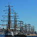 Valparaiso. Tall ships (fond noir)