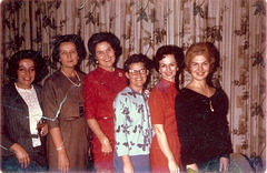 Greenville Ladies, Lovely Ladies, Strolling Slowly Toward the Sun.  My mother-in-law and friends. Greenville, IL,  Jan. 1965