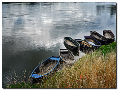 Boote auf der Loire
