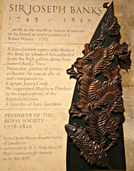 Memorial to Sir Joseph Banks