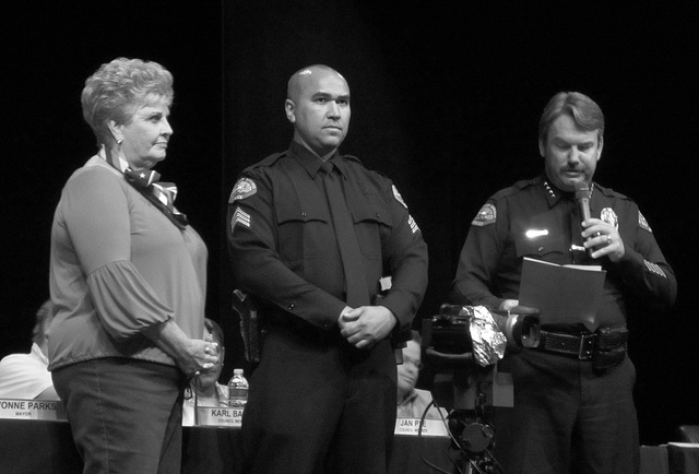 Mayor Parks - Sgt Link - Chief Williams (0299)