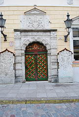 Tallinn Estoniela Maison de la Fraternité des Têtes-Noires se trouvant rue Pikk.