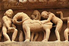 Khajuraho India, carving detail.