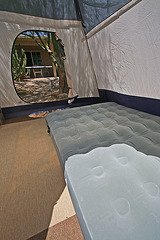 Tent interior - with plastic (0295)