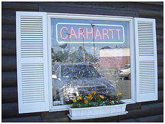Carhartt window / Fenêtre Carhartt - Plattsburg NY. USA - 14 juin 2011.
