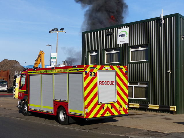 Fire at EMR Portsmouth (1) - 5 October 2014