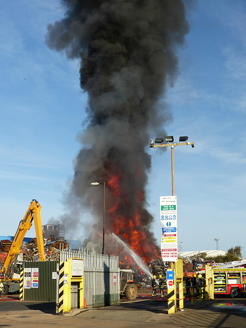 Fire at EMR Portsmouth (3) - 5 October 2014