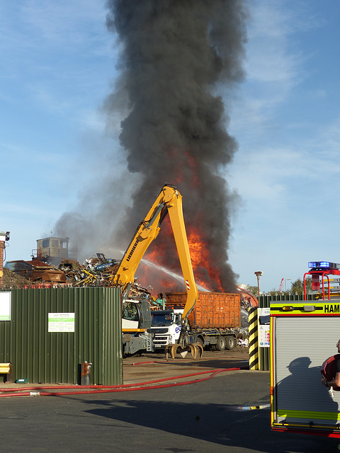 Fire at EMR Portsmouth (7) - 5 October 2014