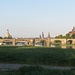 Dresden Blick an der Elbe vom Radweg