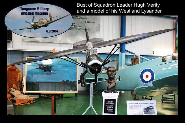 Squadron Leader Verity & replica Lysander - Tangmere Museum -  6.8.2014