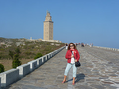 Marian en la Torre de Hercules-Galicia