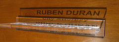 Ruben Duran Nameplate (2467)