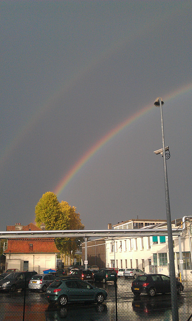 Nice double rainbow in Compiègne today