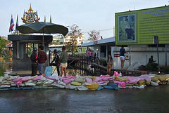 Sand bags still protecting premises