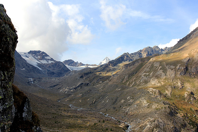 Blick auf die Gletscher des Naturparks Stilfserjoch