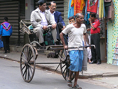 Rickshaw puller. Kolkata.
